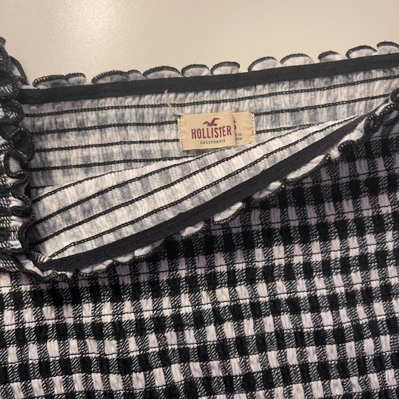 Hollister Off The Shoulder Top, Black and White, Small - Picture 5 of 5